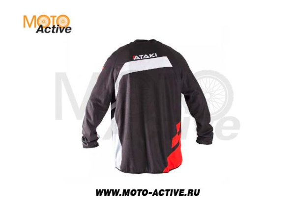 Футболка для мотокросса ATAKI Strike красная/черная